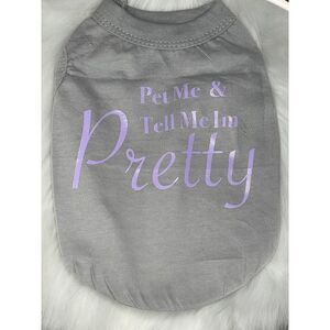 Handmade Funny Dog Clothing, Dog shirt, Pet shirt, Pet me and tell me I'm pretty
